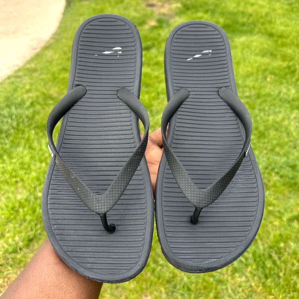 Nike Solarsoft Thong 2 Flip Flop Sandals Men's Size 11 Black - Picture 4 of 9
